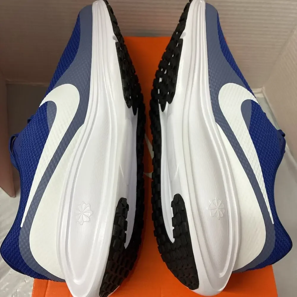 Men's Nike Shoes Size 13 Revolution 8 Royal Blue White Sneakers Cushioned Lace